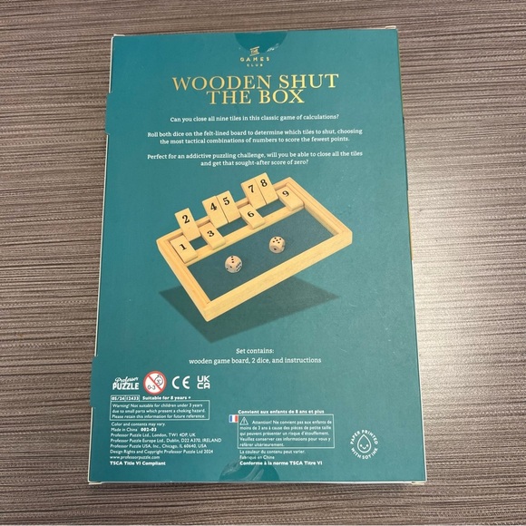 Wooden Shut the Box | Strategy Board Game - Picture 2 of 2